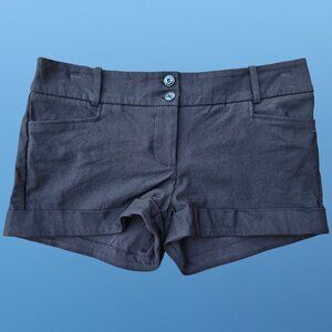 Y2K Black Micro Dress Shorts Size M Low Rise Office Siren Corpcore Emo